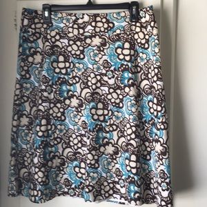Geoffrey Beene A-line Floral Print Skirt